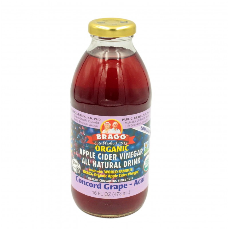 BRAGG ORGANIC APPLE CIDER VINEGAR GRAPE DRINK 16OZ (473ml)
